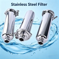 Boîtier de filtre à eau domestique en acier inoxydable de 10 pouces, manuel, pour usage extérieur, 3 étapes, transparent, sanitaire