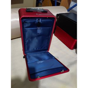 All Aluminum Trolley Case 20 Inch Front Open Swivel Wheels Carry On Business Travel Combination <b>Lock</b> <b>Suitcase</b> - Product Image 3