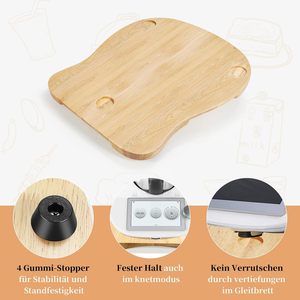 Pièces pour robot de cuisine <span class=keywords><strong>Planche</strong></span> coulissante pour Thermommix TM6 TM5, <span class=keywords><strong>planche</strong></span> coulissante en bois, curseur avec poignées ergonomiques - Product Image 2