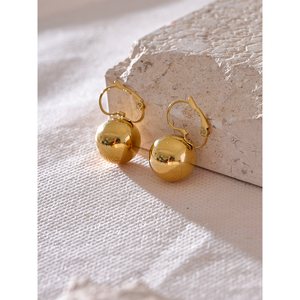 Jinyue 3310 due dimensioni liscia in acciaio inossidabile rotonda cerchio palla grande cerchio orecchini a cerchio macchiano meno metallo cavi fascino gioielli alla moda - Product Image 4