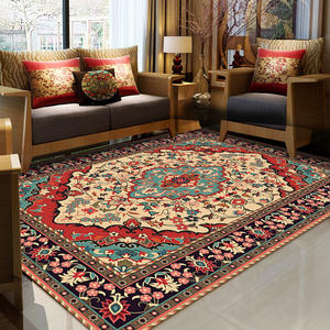 พรมปูพื้นลายเหรียญโบฮีเมียน วาน ซินหลง รูปทรงสี่เหลี่ยมผืนผ้า ผ้ากำมะหยี่คริสตัลกันลื่น เหมาะสำหรับห้องนั่งเล่น โซฟา ห้องนอน - Product Image 5