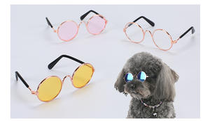 Toptan moda serin çok renkler Metal köpek Pet kedi güneş gözlüğü - Product Image 4