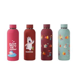 Custom Double Wall Insulated 304 Stainless Steel Milk Yoga Gym Sports Water Bottle Stainless Steel With Custom Logo Water Bottle