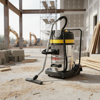 Aspirateur Cyclone à Double Moteur 3000W, Électrique Humide/Sec, Souffleur, Commercial et Industriel, Capacité 70L, Aspiration 20kPa, Idéal Hôtellerie