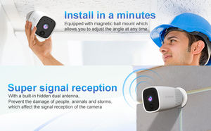 Neuankömmling IP65 Solar betriebene drahtlose PIR-Bewegungs erkennung für den Außenbereich CMOS-Sensor Nachtsicht HD 1080P WiFi-Kamera - Product Image 5