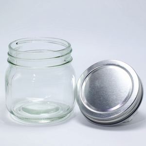 Factory Price 150ml 250ml 360ml 480ml 1000ml Wide Mouth Glass Mason <b>Jar</b> Metal Screw Cap for Jam <b>Cookie</b> Candy Food Storage - Product Image 3
