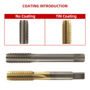 M2 hs आईएसओ आंतरिक थ्रेड टिन लेपित मशीन नल नल का उपयोग धातु स्टेनलेस स्टील के लिए - Product Image 2