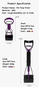 Açık havada taşınabilir uzun sap köpek <span class=keywords><strong>Pooper</strong></span> <span class=keywords><strong>Scooper</strong></span> plastik torba eki ile katlanır Pet cker seçici köpek Pet atık bertaraf için - Product Image 2