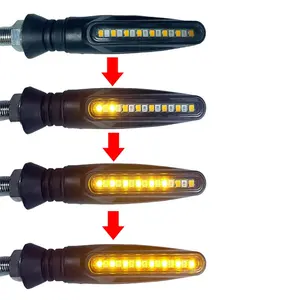 Universal 12 V Motorrad-LED-Überholssignal blinkend und fließend LED-Anzeigenlicht externe laufwasser-Überholssignale