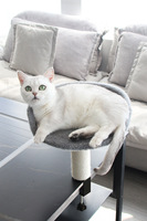 Hamac de Bureau Amovible et Moelleux pour Chat, Lit Griffoir d'Intérieur