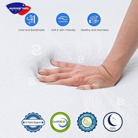 Matelas en latex naturel pour hôtels européens de premier plan, commande en ligne, matelas double, twin, king size, matelas en mousse à mémoire de forme avec gel
