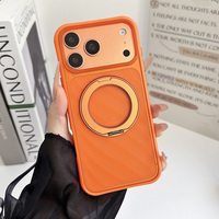 MOQ 500, paiement PayPal accepté pour les coques iPhone 18 avec anneau support, coques magnétiques motif vague cerise pour iPhone 18 Pro Max, 17, 16 Plus.