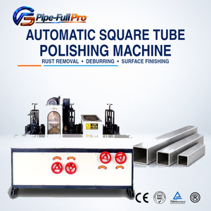 Machine à polir les tubes carrés pour les petites ateliers de métallurgie, destinée au traitement des armoires, étagères et supports en acier inoxydable - Product Image 1