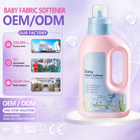 Pelembut Pakaian Bayi Aroma Cherry Blossom Pink Botol Pelembut Pakaian OEM ODM Kemasan Kustom
