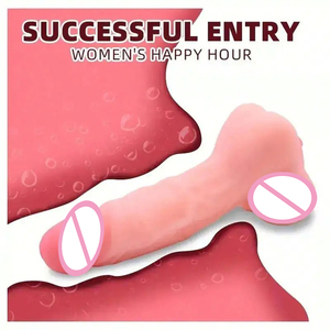 Dildo Realista <span class=keywords><strong>de</strong></span> Silicona Suave 2 en 1 con Diseño <span class=keywords><strong>de</strong></span> Vagina, Masturbador, Juguetes Sexuales para Adultos, <span class=keywords><strong>Extensor</strong></span> <span class=keywords><strong>de</strong></span> Pene para Parejas Masculinas - Product Image 6