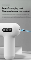 Mini pistolet de massage 6 vitesses 1200 mAh, rechargeable USB-C, 4 têtes, sans balais, pour soulager les douleurs musculaires du dos, du cou et de la taille