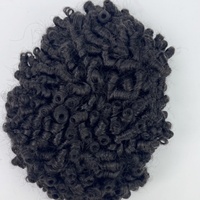 Emeda Afro Curl 8*10 Mono NPU Toupee Système capillaire à base durable 6 pouces Style High Top Fade