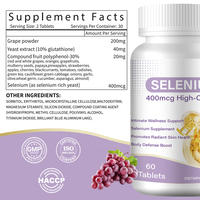 Complément alimentaire pour femmes au sélénium, minéral essentiel, soutient la santé du système immunitaire et fournit des comprimés de sélénium antioxydant
