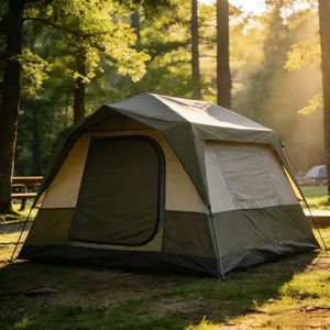 <span class=keywords><strong>Tente</strong></span> de randonnée de voyage trois saisons imperméable à double couche pour 3-4 personnes, légère, en polyester 210T, avec cadre en fibre de verre, pour l'extérieur - Product Image 3