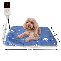 Couverture chauffante électrique pour animaux de compagnie, 9 vitesses réglables, thermostat, imperméable, 110V, pour chiens et chats