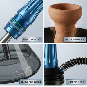 Chicha en alliage d'aluminium grande taille, <span class=keywords><strong>vente</strong></span> directe d'usine avec impression de logo personnalisé, service OEM - Product Image 4