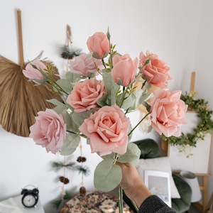 Fleurs artificielles Jasmine Snow Rose, roses artificielles, décorations de mariage, style Instagram, artisanat - Product Image 2