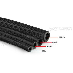 Manguera de Combustible AN4 AN6 AN10 de 3FT/5FT/10FT/20FT, Manguera para Aceite y Gas, Tubería de Nylon y Acero Inoxidable Trenzado con Interior de Goma CPE - Product Image 4
