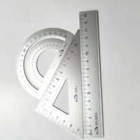Règle flexible en métal à courbe française, triangle et droite, 30 cm
