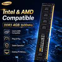 Module de mémoire RAM DDR3 4 Go 1600 MHz ECC/REG ECC Kim MiDi pour ordinateur de bureau PC3-12800 240PIN DIMM, mise à niveau stable du système informatique pour le jeu