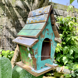 Nichoirs pour oiseaux en bois de bateau recyclé, aux couleurs naturelles vieillies, pour vos petits oiseaux et animaux de compagnie. - Product Image 6