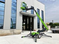 Vente directe usine Nacelle élévatrice articulée remorquable 14m 16m avec stabilisateurs réglables