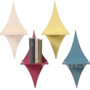 Geometric Wall Mounted <b>Shelf</b> Diamond Shape Storage <b>Rack</b> For Living Room Display Plant Vase Decorative <b>Shelves</b> - Product Image 5