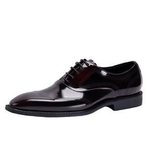 Elegantes Zapatos Casuales de Piel Pulida a Mano para Hombre, Zapatos de Vestir Clásicos Marrones, Transpirables, Antideslizantes, con Cadena Metálica Negra - Product Image 2
