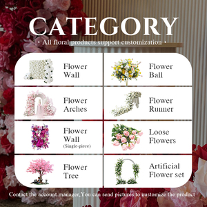 Arco Floreale Sunwedding con <span class=keywords><strong>Rose</strong></span> Artificiali Rosse e Rosa per Decorazioni di Matrimoni, Feste, Natale, Halloween, Festa della Mamma e Pasqua - Product Image 5