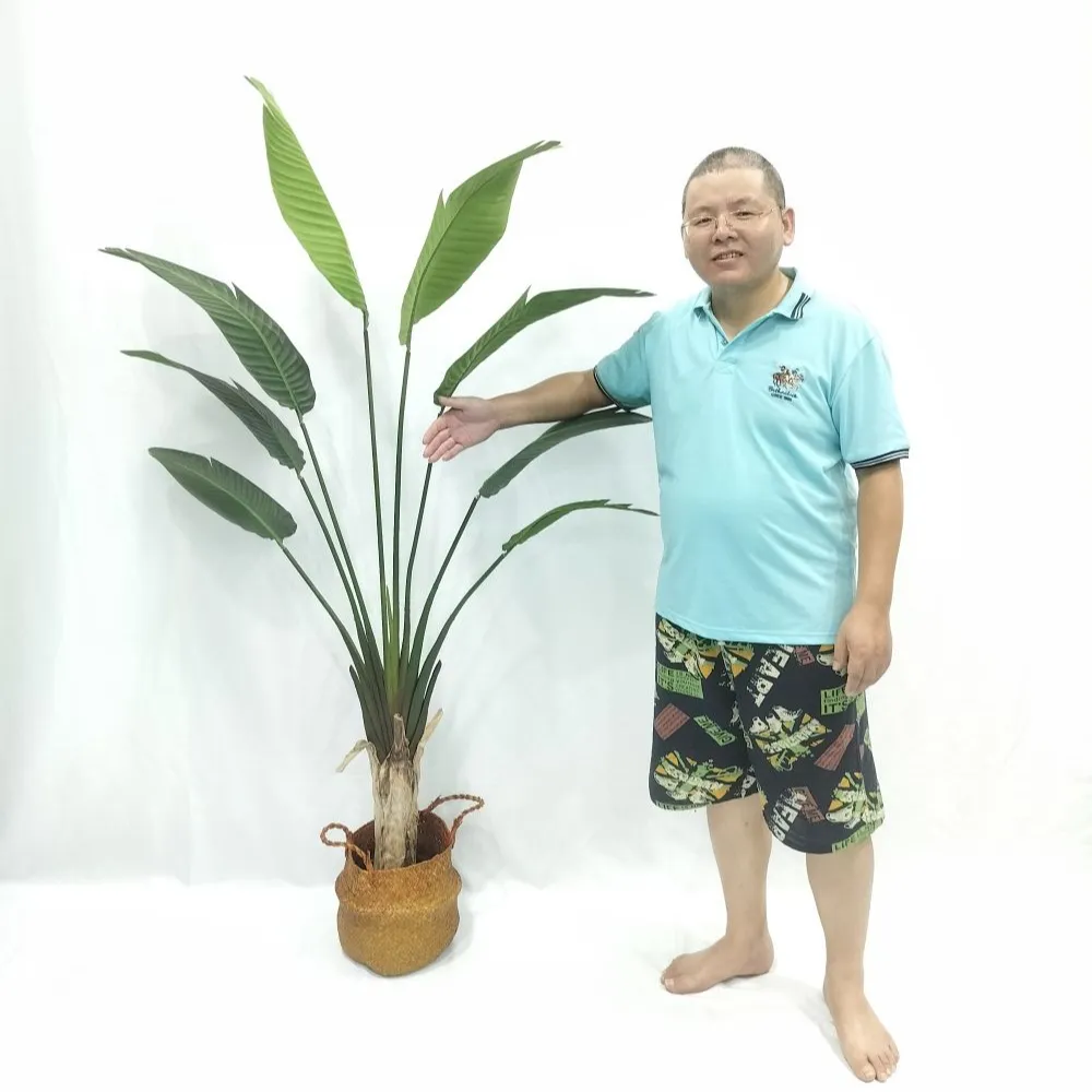 Hot sale artificial plastic plants decorative simulation traveller banana tree