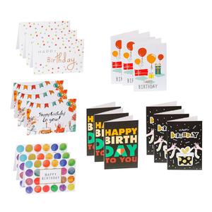 54 pz forniture per feste da ragazza con decorazioni per inviti di compleanno ripiegate con motivo di stampa per occasioni di ringraziamento natalizie - Product Image 1
