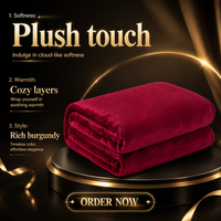 Umweltfreundliche Coral-Fleece-Decke Einfarbige Flanell-Decke Gestrickte Polyester-Decke für Bett Sofa Heimgebrauch