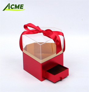 Bán buôn tùy chỉnh dập nóng logo handmade hình trái tim hộp quà tặng giấy tráng hoa hộp N cho đám cưới - Product Image 2