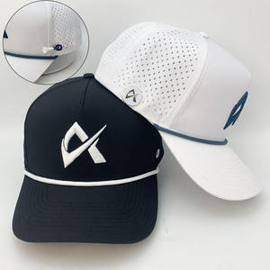 5 Panel 3D Embroidery Gorras Slightly Curved Brim Waterproof Laser Cut Hole Baseball Caps Outdoor <strong>Sun</strong> Rope <strong>Golf</strong> <strong>Hats</strong> - Product Image 2