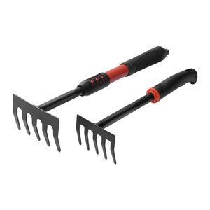 Houe à deux têtes à manche noir, houe à cinq dents, houe <span class=keywords><strong>de</strong></span> jardin, pelle à fleurs, outils <span class=keywords><strong>de</strong></span> jardinage, kits <span class=keywords><strong>de</strong></span> <span class=keywords><strong>7</strong></span> outils - Product Image 1