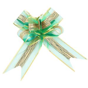 ริบบิ้นโบว์กลิตเตอร์ลายทางแนวตั้งขนาด 70 มม. สำหรับขายส่ง โบว์ดึงมือ ตกแต่งดอกไม้ ของขวัญคริสต์มาส บรรจุภัณฑ์ดอกไม้ ตกแต่งรถงานแต่ง - Product Image 5