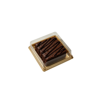 Boîte à pâtisserie miniature de qualité supérieure, emballage individuel pour beignets et brownies, boîtes carrées en plastique pour gâteaux avec couvercle transparent