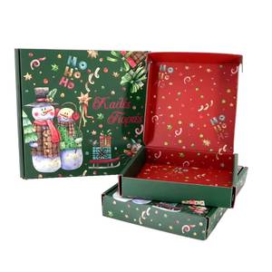 Custom Printed Christmas Corrugated Tuck Top Mailer Gift Full Color Holiday Packaging Box with Logo - Product Image 1