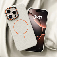 Coque de téléphone Heybingo de luxe antichoc multicolore avec texture litchi avancée, finition mate, fine, magnétique, compatible avec la charge sans fil, en PC+TPU pour
