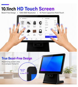 Terminal de point de vente EDOO P1010 Android 11, écran tactile <span class=keywords><strong>10</strong></span>,1 pouces, caisse enregistreuse RK3566, scanner 1D/2D intégré, supermarché - Product Image 4