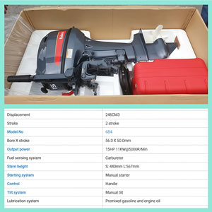 Moteurs hors-bord à essence pour bateaux de pêche, refroidis à l'eau, les plus populaires, en stock, 2 temps, arbre court et long, 15 CV, moteur hors-bord 6B4 - Product Image 3