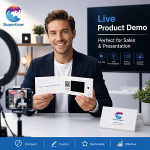 Tarjeta de Visita de <span class=keywords><strong>Video</strong></span> Mini con Pantalla LCD de 2.4 Pulgadas, Superlieur Unique Luxury, para <span class=keywords><strong>Invitaciones</strong></span> VIP y Regalos Ejecutivos - Product Image 5