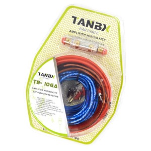 Kit de Cableado para Amplificador TANBY, Cable de Audio para Automóvil de Aluminio Revestido de Cobre de 10GA para Conexión de Subwoofer y Amplificador - Product Image 5