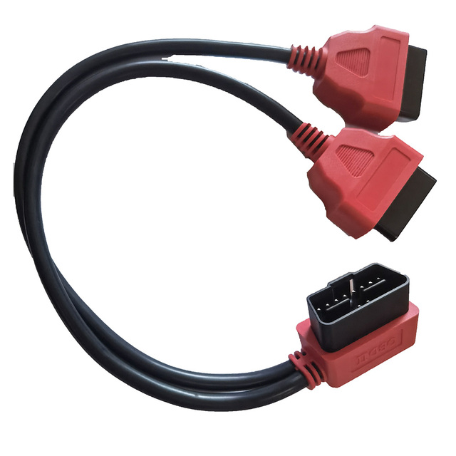 OBD2 Scanner Car Male to 2 Female Diagnostic Connection Cable for Diagnostic Tool Connector Interface