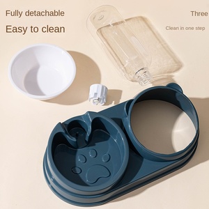 Automatic Double <strong>Bowl</strong> for Cat and <strong>Dog</strong> Pet <strong>Bowl</strong> Solid Pattern <strong>Plastic</strong> Pet Supplies - Product Image 4